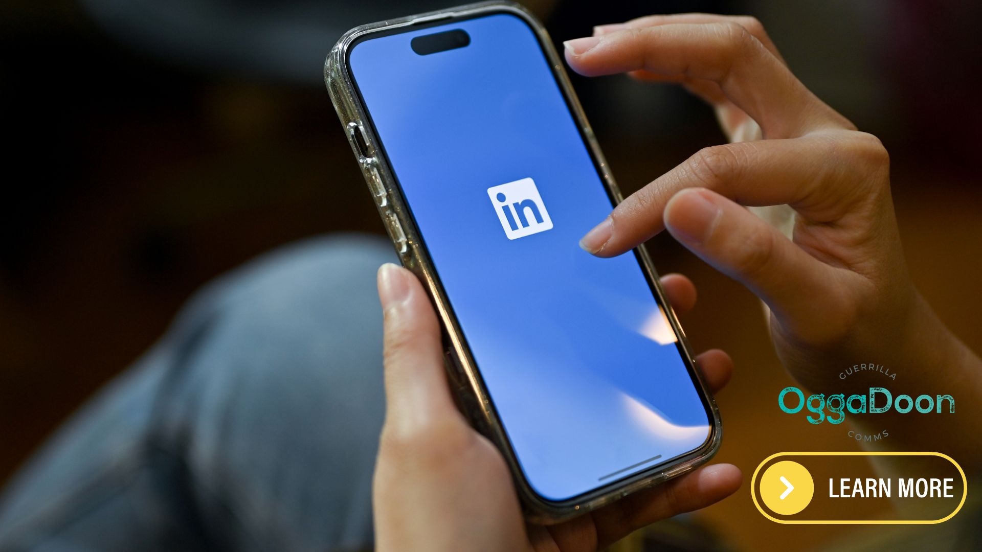 Person using LinkedIn on their phone